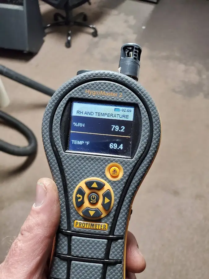 Moisture meter humidity assessment for Fire & Smoke Damage Restoration in Burke Centre